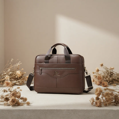 Laptop Bag – for Travel & Work, Genuine Cowhide Leather Executive Briefcase | Bag Vero – detail view 7