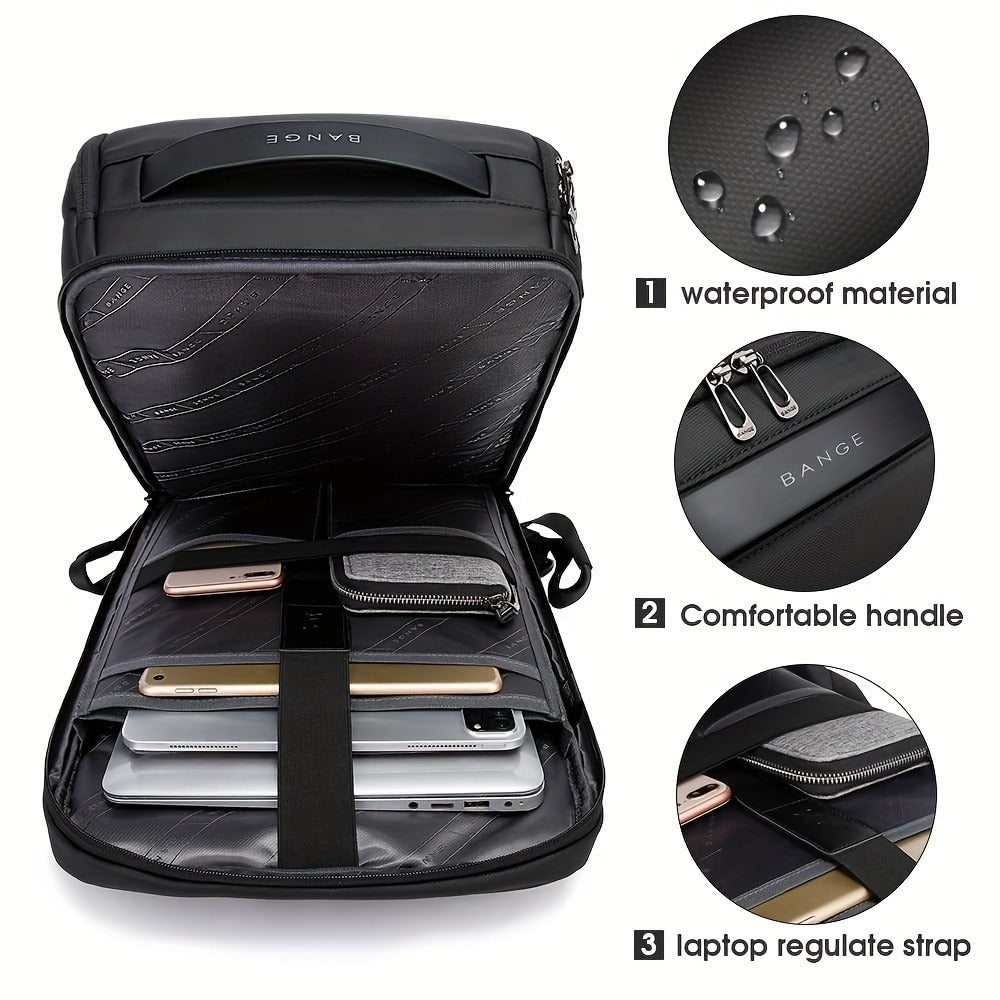 Laptop Backpack – USB Charging, Large Capacity, Trolley Sleeve, for Travel & Work | Bag Vero – detail view 10