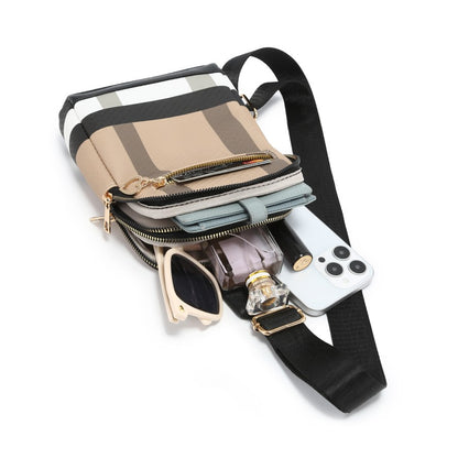 ZENG BAG Women's Fashion Small Crossbody Bag - Women's Crossbody Waist Bag PU Leather Multifunctional Crossbody Belt Chest Bag with Adjustable Shoulder Strap Suitable for Casual Travel Shopping Perfect Valentine's Day Gift for Women