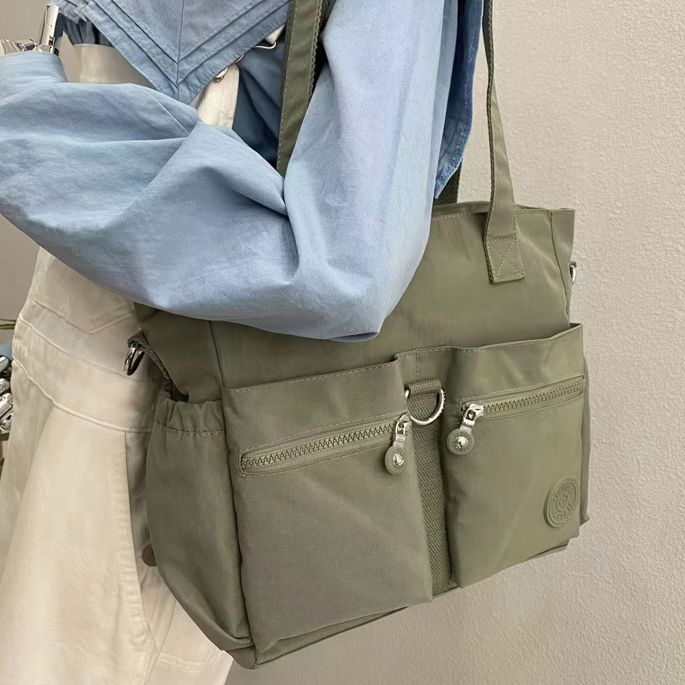 New Style Casual Large Capacity Messenger Bag Commuter Shoulder Bag School Season Student Backpack Fashionable And Versatile, Travel Bag, Work Bag, Bags, Messenger Bag, Adjustable Strap, Casual Commuter Handbag, Simple Classic Casual Shoulder Bag