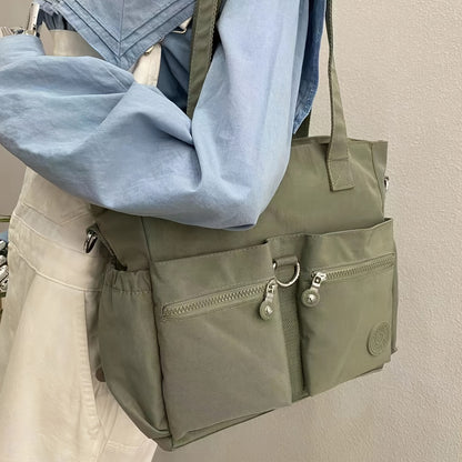 New Style Casual Large Capacity Messenger Bag Commuter Shoulder Bag School Season Student Backpack Fashionable And Versatile, Travel Bag, Work Bag, Bags, Messenger Bag, Adjustable Strap, Casual Commuter Handbag, Simple Classic Casual Shoulder Bag
