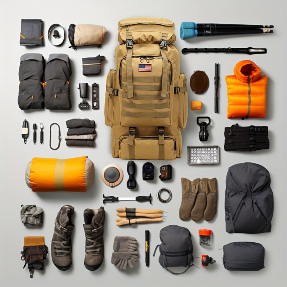21.13gal Unisex Hiking Tactical Backpack, Outdoor Backpack Molle 3 Day Assault Pack, Hiking Camping Backpack With Multi Functional Pouches, Lightweight Outdoor Sports Travel Backpack, Perfect For Mountaineering Travel, Army Green, Traveling Backpack