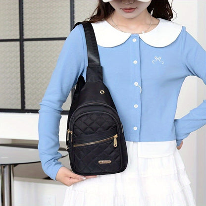 Compact Crossbody Backpack for Women, Made of Nylon, Versatile Bag for Both Men And Women, Ideal for Travel, Sports, Running, And Hiking, Casual Design with Adjustable Shoulder Strap
