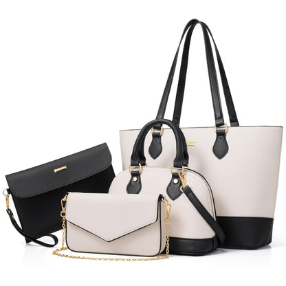 UKEIN 4pcs Set of Women'S Stylish Handbags, Purses, Wallets, Tote Bags, And Casual Crossbody Bags, Perfect Valentine'S Day Gift for Women And, Includes 4 Satchel Purses