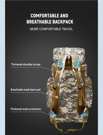 Outdoor Camouflage Backpack Set Hiking Camping Travel Bag Large Multi-Pocket Chest Sling Bag Adjustable Durable Sports Gear Unisex