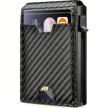 Minimalist Wallet for Men - with Money Clip Slim Leather Slots Credit Card Holder RFID Blocking Bifold Wallet Best Gifts for Him