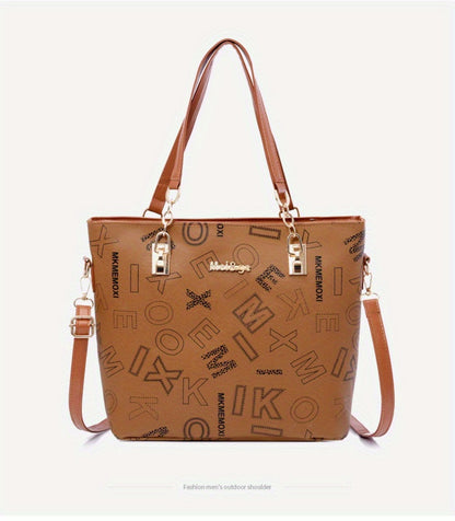 Set of 6 Women'S Bags - Spacious Vintage Collection Including Shoulder Bag, Crossbody Bag, Tote, And Purse