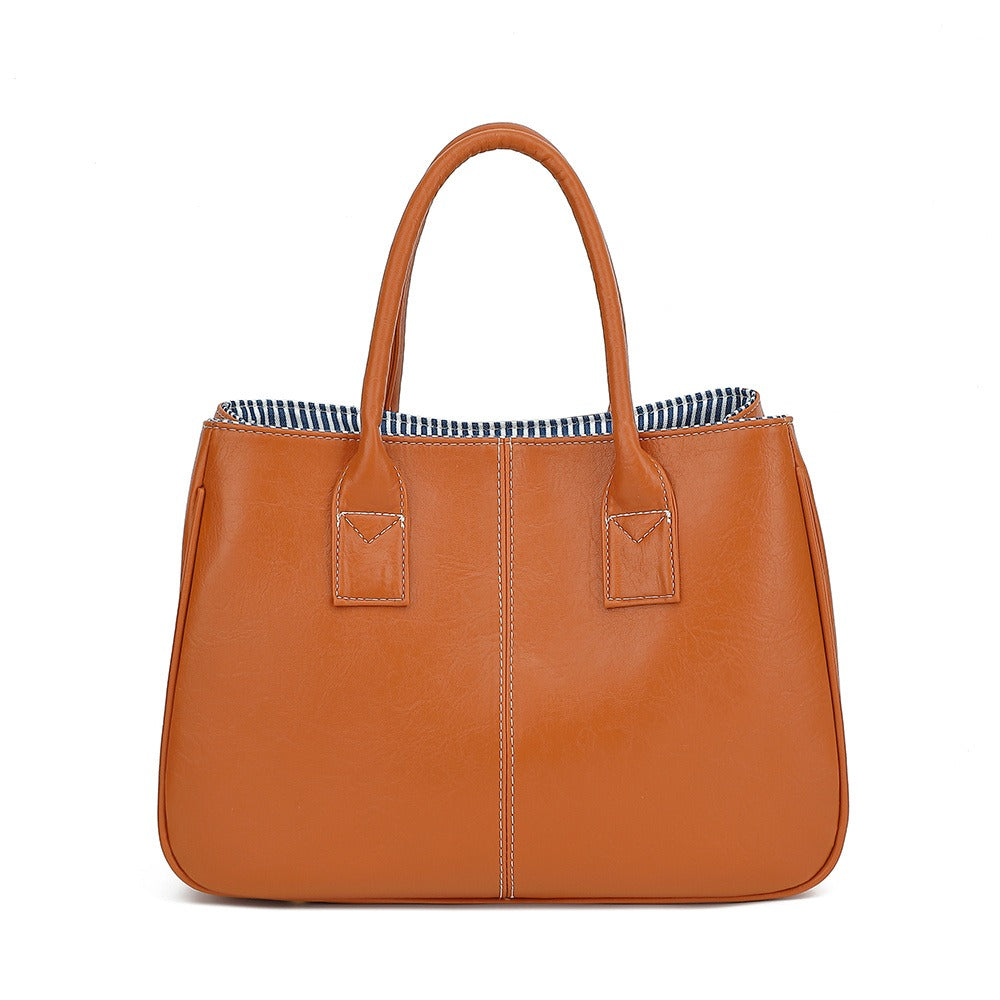 Women's Handbag, Classic Solid Color PU Material, Large-capacity Shoulder Bag, Suitable for Business, Travel, Dinners, Daily Use, and Also the Best Choice for Gifts.