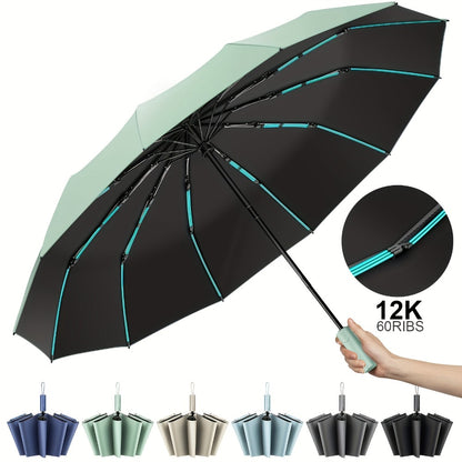 Super Strong Windproof Automatic Folding Men Umbrella, 72/80 Bone Reinforced, Large Rainproof Sun Umbrellas Women