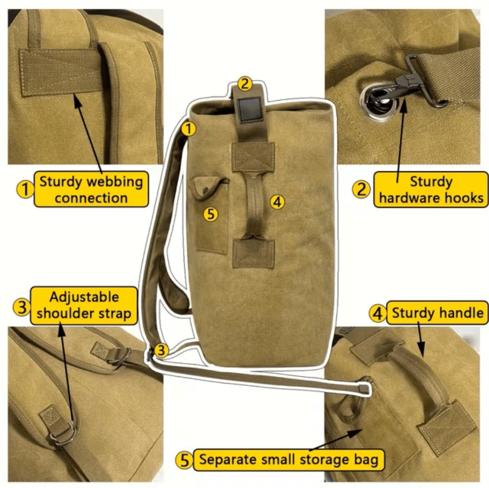 Travel Backpack – Canvas, Anti-Theft, Lightweight, for Travel | Bag Vero – detail view 27