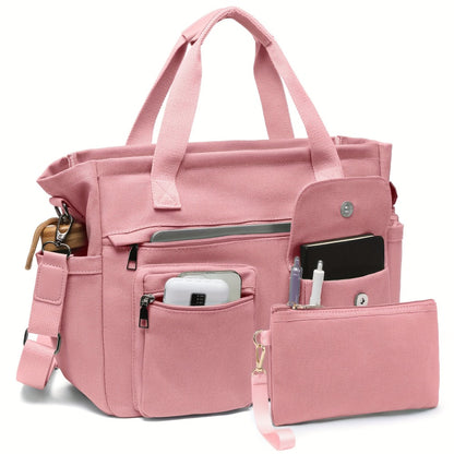 Laptop Bag – 2 Piece, Canvas, Nylon, Adjustable Strap | Bag Vero – detail view 26