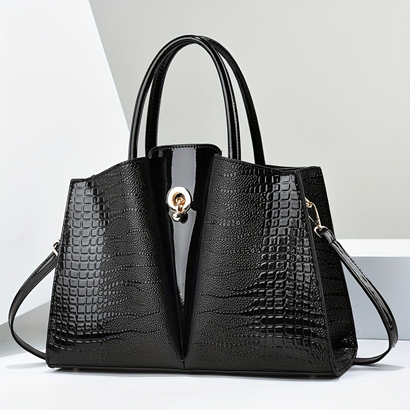 Shoulder Bag for Women – Genuine Leather, Genuine Leather Crocodile Texture Luxury | Bag Vero – detail view 7