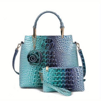 Women's Wallet – 2-Piece, Piece Crocodile Pattern Set Faux | Bag Vero – detail view 29