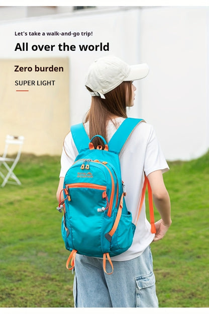 Men Women Hiking Backpack, Outdoor Camping Rucksack, 5.28gal Daypack with Rain Cover, Lightweight Travel Bag Durable for Weekend Getaway, Casual Daypack for Cycling Camping Running