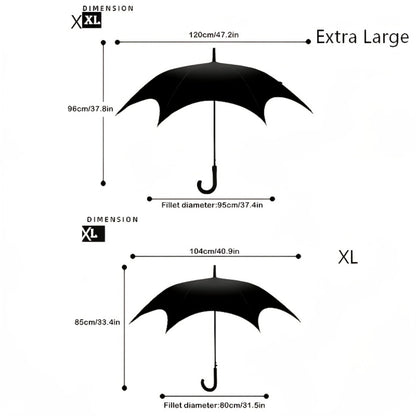 Large Automatic Batwing Umbrella with Black Canopy & Bat-Themed Design - Automatic Open/Close Suitable for Gothic, Punk Style, Batwing Umbrella for, Christmas Gift, for Halloween, Daily Use, Outdoor Accessory
