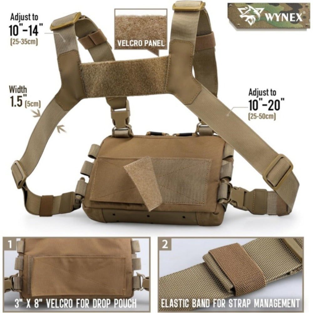 Tactical Chest Bag, Outdoor Vest, Outdoor Sports Cycling Vest, Multi-functional Chest Bag