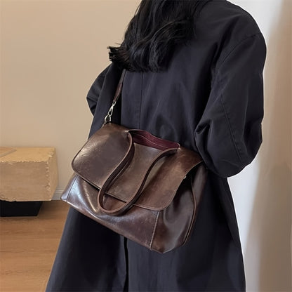Leather Satchel for Women Handmade Vintage Top Handle Handbag Retro Crossbody Handbags Purse