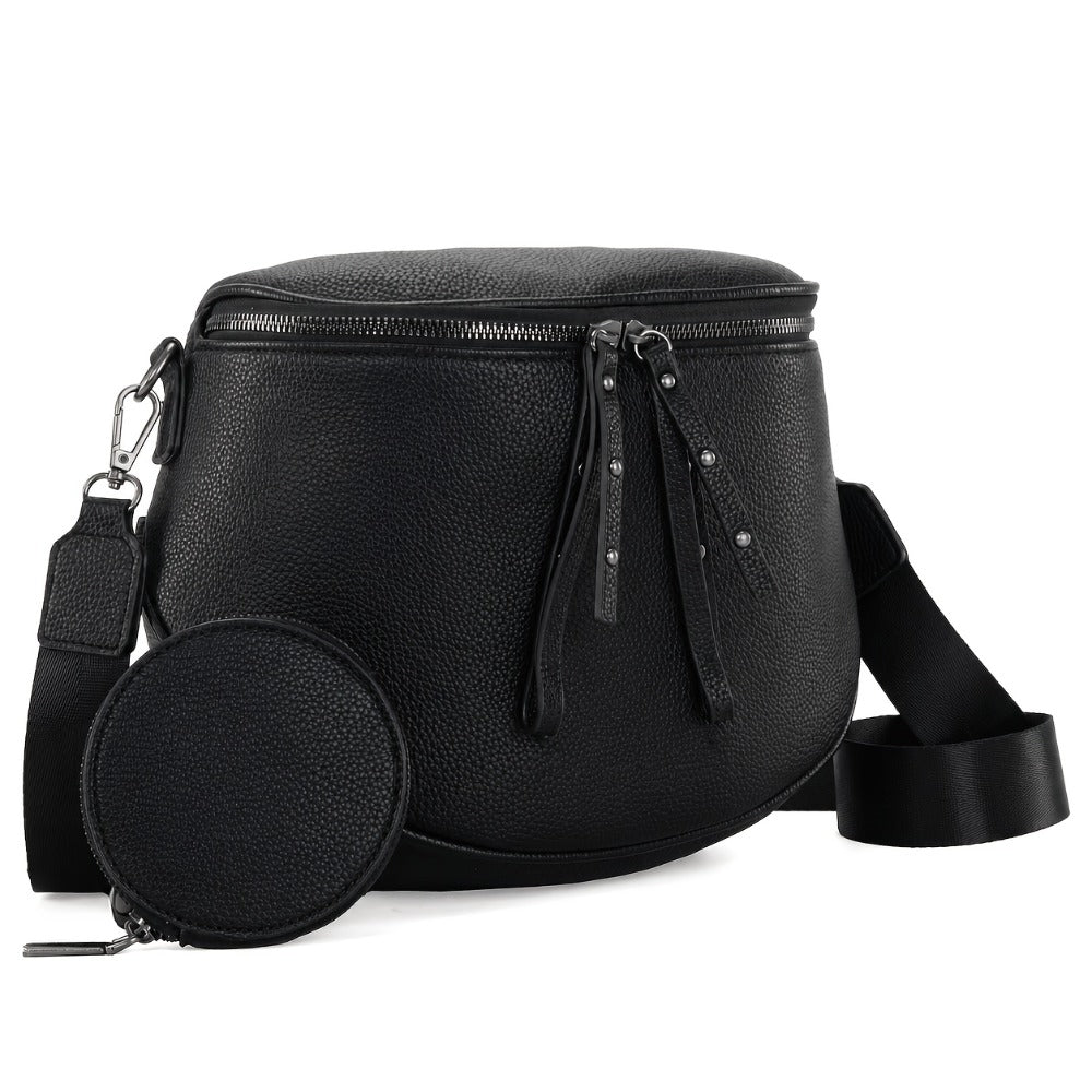 Crossbody Bags for Women, Large Vegan Trendy Bum Bag