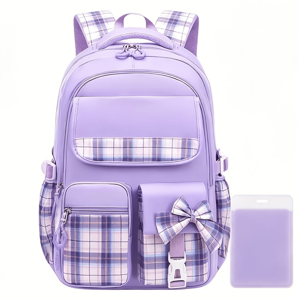 Student Backpack With 8 Separate Card Sleeves, Multi-Pocket Layered Storage, Breathable Pressure Relief Design, For Teenager