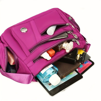 Multi Layer Crossbody Bag - Wear-resistant Nylon Fabric - Women's Shoulder Bag - Perfect for Moms - Suitable for Everyday Use - Ideal Gift for Women
