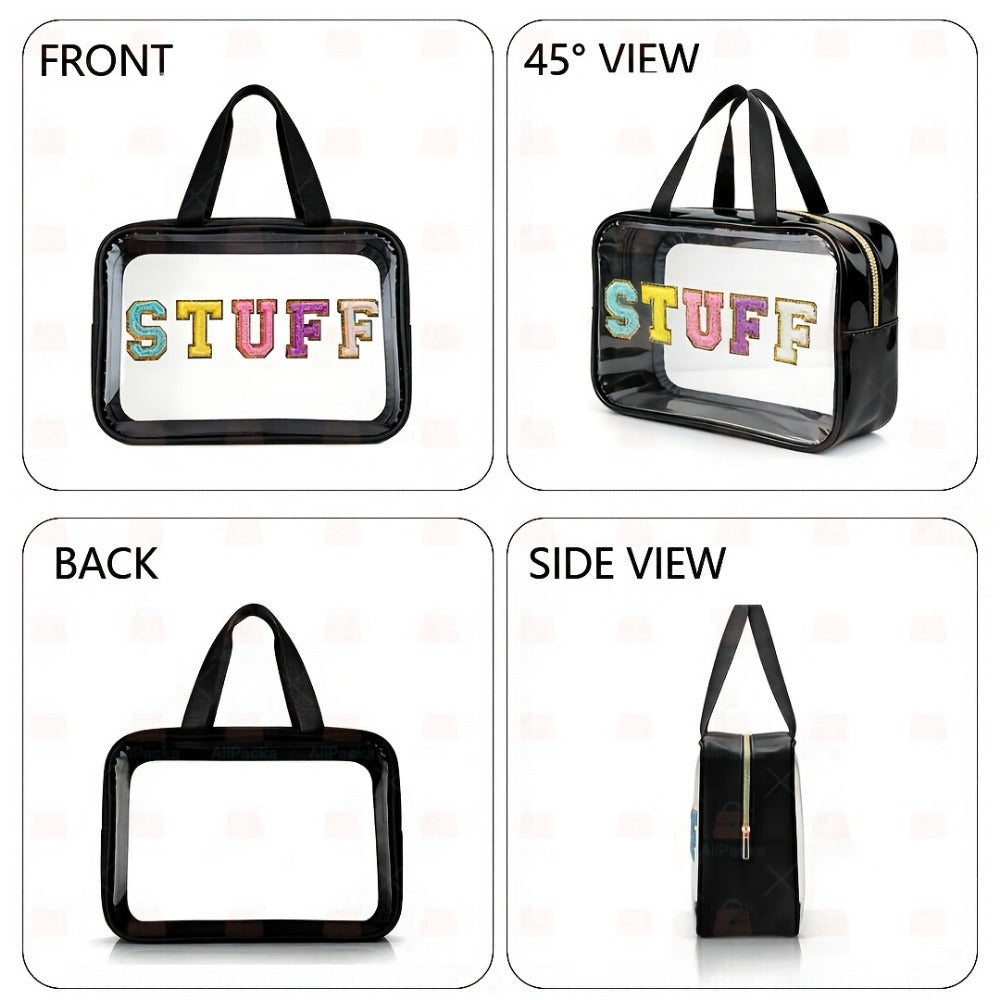 Travel Makeup Bag – PVC, Stuff Embroidered Pvc Makeup Portable | Bag Vero – detail view 13