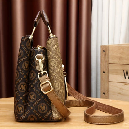 High-End Elegance Elegant Three-Piece Set of Mother-In-Law Bags Easiest for Match High-Quality Satchel Bag Trendy Fashion Travel Presbyopic Women'S Bag
