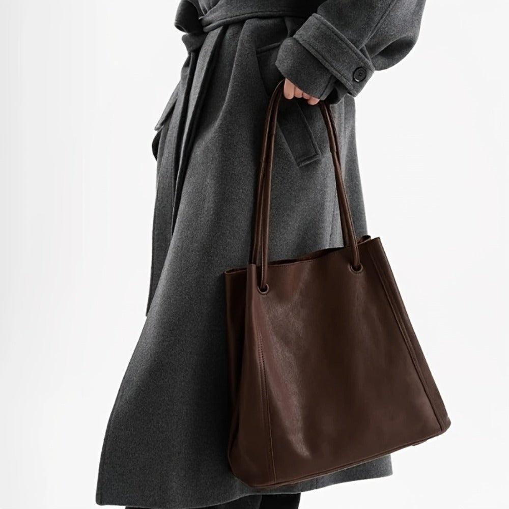 Leather Retro LadiesBucket Bag-Adjustable Shoulder Strap, Spacious Inner Removable Mini Pocket, Delicate Stitching, 3 Colors Available -Multifunctional Handbag for Office, Travel and Daily Essential, Stylish and Durable Tote Bag