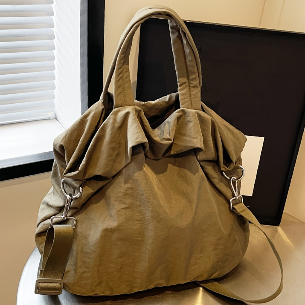 [Stylish Casual Nylon Bag] Stylish Casual Nylon Bag Lightweight Large-Capacity Nylon Shoulder Bag - Women's Stylish Casual Crossbody Bag for College And High School Students - Everyday Commuting Tote Bag