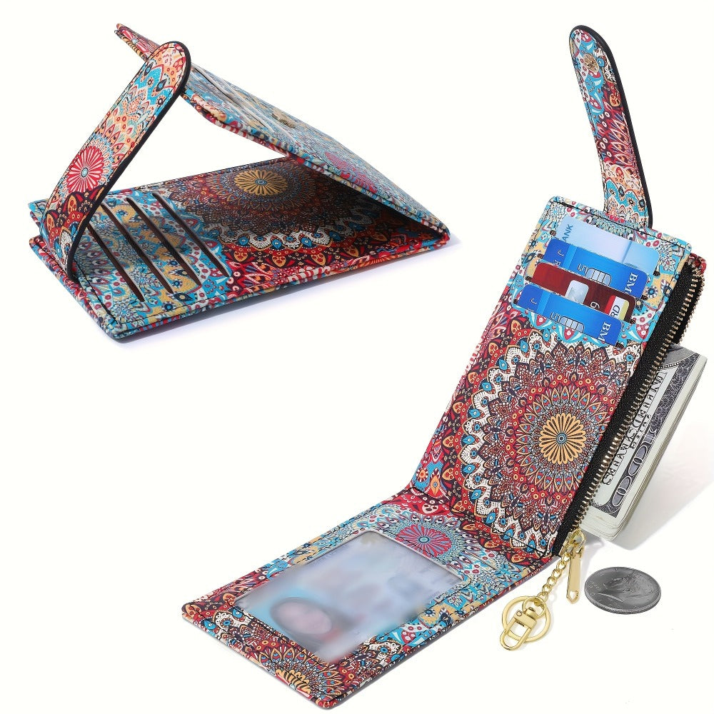 Women's Wallet – Foldable, Rfid Zipper Coin Colorful Mandala | Bag Vero – detail view 11
