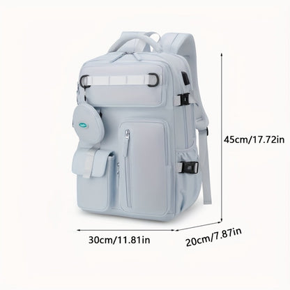 Backpack for Women – Nylon, Lightweight, Trolley Sleeve, for Travel & Work | Bag Vero – detail view 16