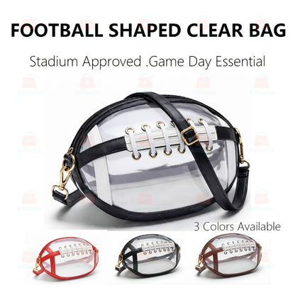 2026 New Stadium Approved Clear PVC Crossbody Bag Ideal For Concerts, Sports, And Outdoor Events Durable And Easy To Clean Features Front Zipper Pocket And Mesh Side Pockets.