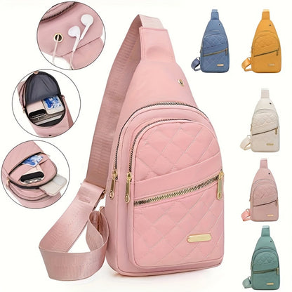 Sling Bag – for Travel, Diamond Pattern Chest Adjustable Strap | Bag Vero – detail view 4