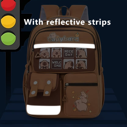 Women's & Suitable for Large-Capacity Capybara Print Backpack - Cute Capybara Face & Capybara, /Travel/ Backpack with Adjustable Straps, Capybara Themed Backpack Gifts for & Women