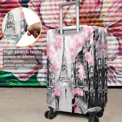 Travel Luggage Cover Suitcase Protector Fits 18-32 Inch Luggage Wheel Covers Patterned Travel Related Items Flower Luggage Protector Elastic Luggage Anti-Scratch S-XL Suitcase Cover M