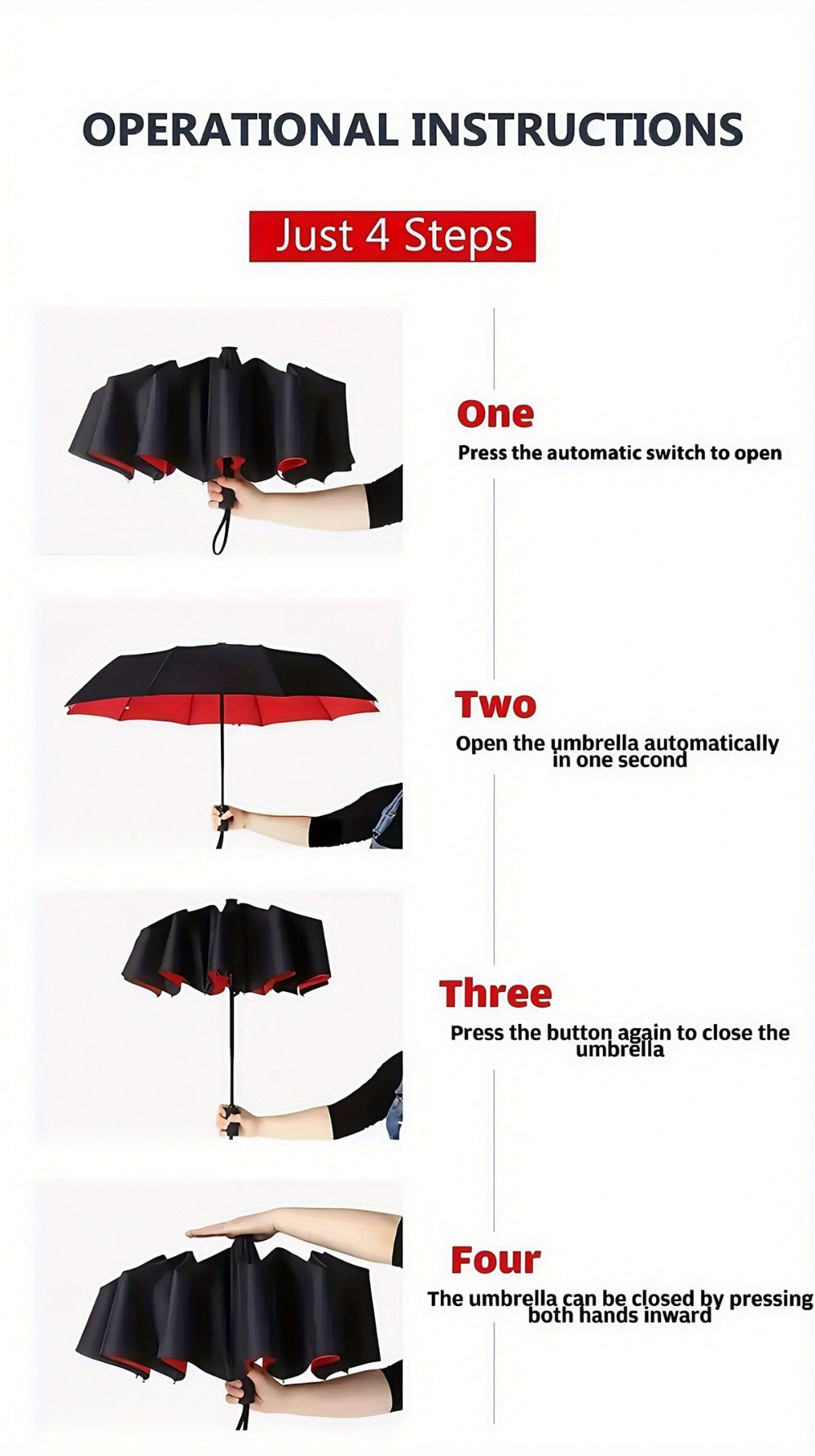 Travel Umbrella – Windproof, Large Windproof Umbrella Rib Auto | Bag Vero – detail view 16