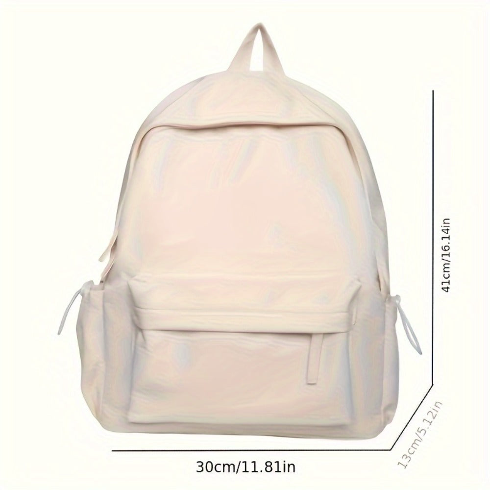 Korean Style Cute Shoulder Bag, Easy And Versatile Ins Student School Bag, Fashionable Solid Color Casual Nylon Backpack, for Teenager, For Teenager
