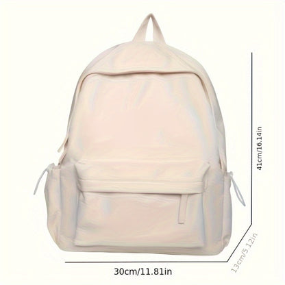 Korean Style Cute Shoulder Bag, Easy And Versatile Ins Student School Bag, Fashionable Solid Color Casual Nylon Backpack, for Teenager, For Teenager