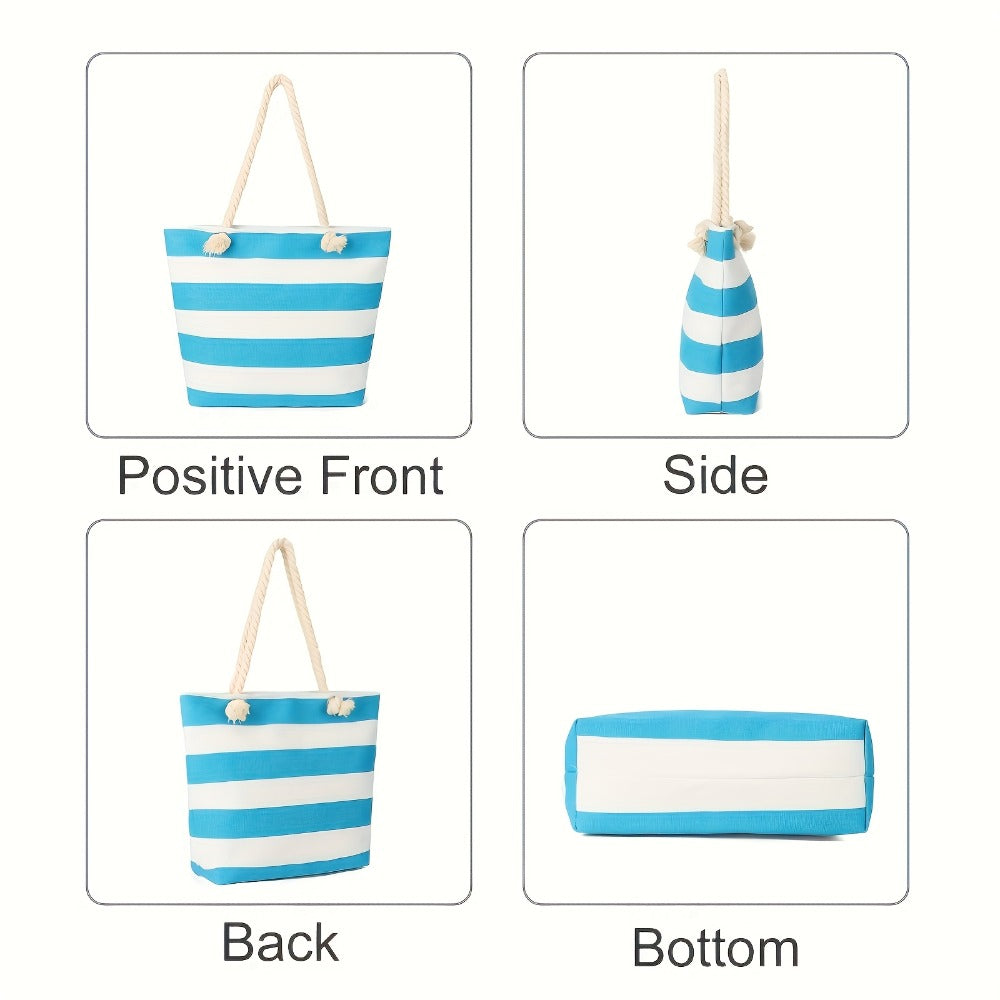 Two-Color Patchwork Canvas Bag Student Shoulder Fashion Tote Canvas Bag Shopping Bag