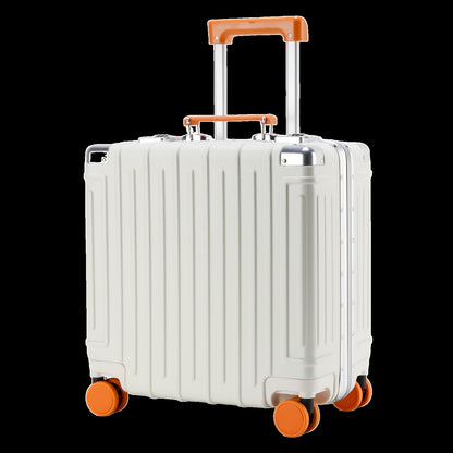 Aluminum Alloy Frame Abs+Pc Hard Shell Spinner Suitcase with Built In TSA Approved Lock Features Cup Holders And USB Ports 20 Inch Carry On Size for Airline Travel Durable And Scratch Resistant