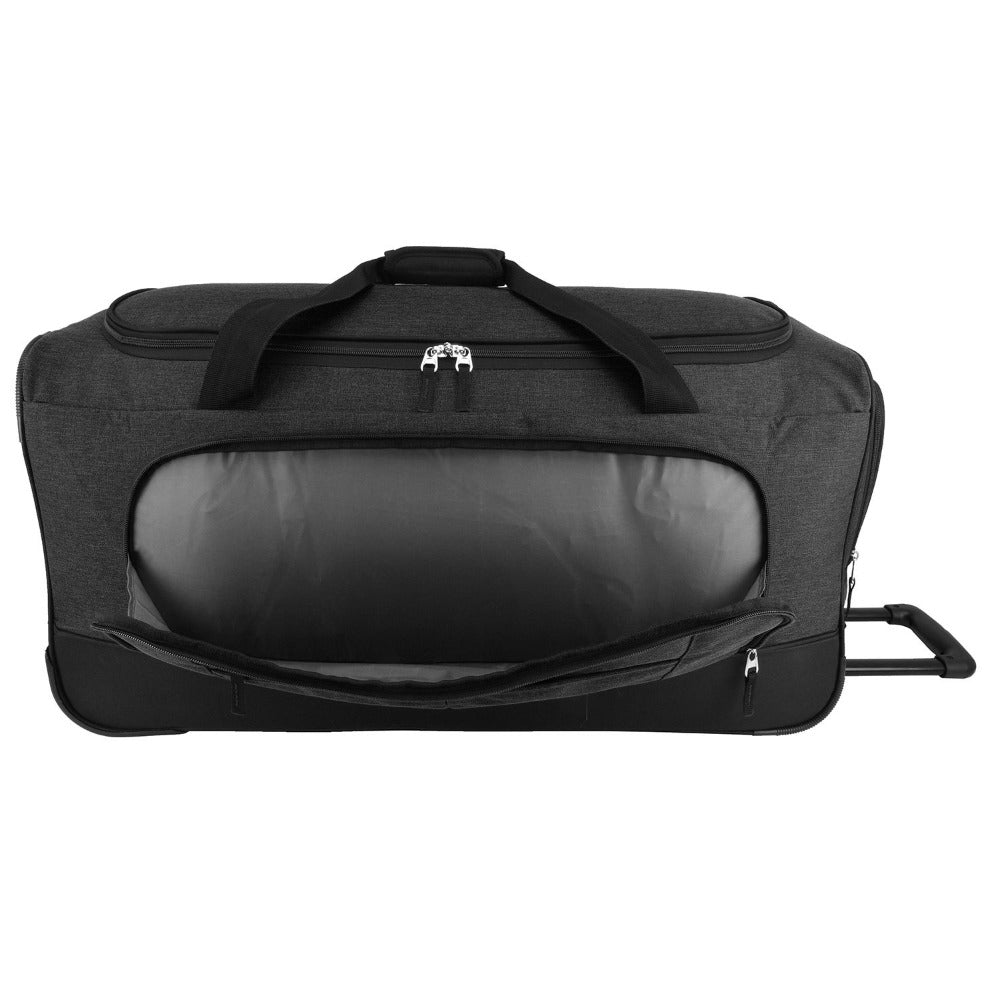 Pacific Gear Keystone 30" Polyester Upright Rolling Duffel Bag | Large Capacity, Lightweight, Retractable Handle & Recessed Wheels | Navy, Bright Red, Black, Grey, Purple, Olive - for Sports, Long Trips, & Camping
