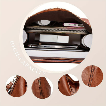 New Style Fashionable Retro Women'S Tote Bag, Mother Bag, Easy And High-End Handbag, Casual And Versatile, Suitable for Commuting, Large Capacity, Single Shoulder And Crossbody Bag