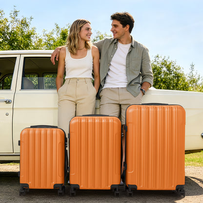3in1 Luggage Set with Detachable Wheels, 20/24/28 Inch Lightweight ABS Suitcase with Lock & Spinner Wheels, Durable Travel Trolley Bag, 28-inch Disassembly Wheels