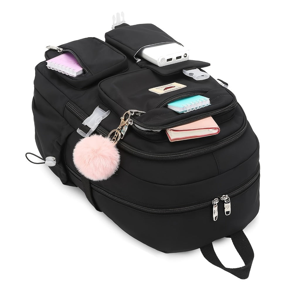 Laptop Backpack – 3-Piece, 15.6 Inch, Large Capacity, for Travel & School | Bag Vero – detail view 6