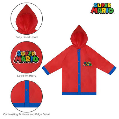 Nintendo Kids Umbrella And Slicker, Super Mario Boys Rain Wear Set, For Ages 4-7