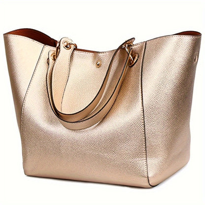 Tote Handbags for Women Large Capacity Work PU Leather Bucket Purse Designer Satchel Hobo Shoulder Bags