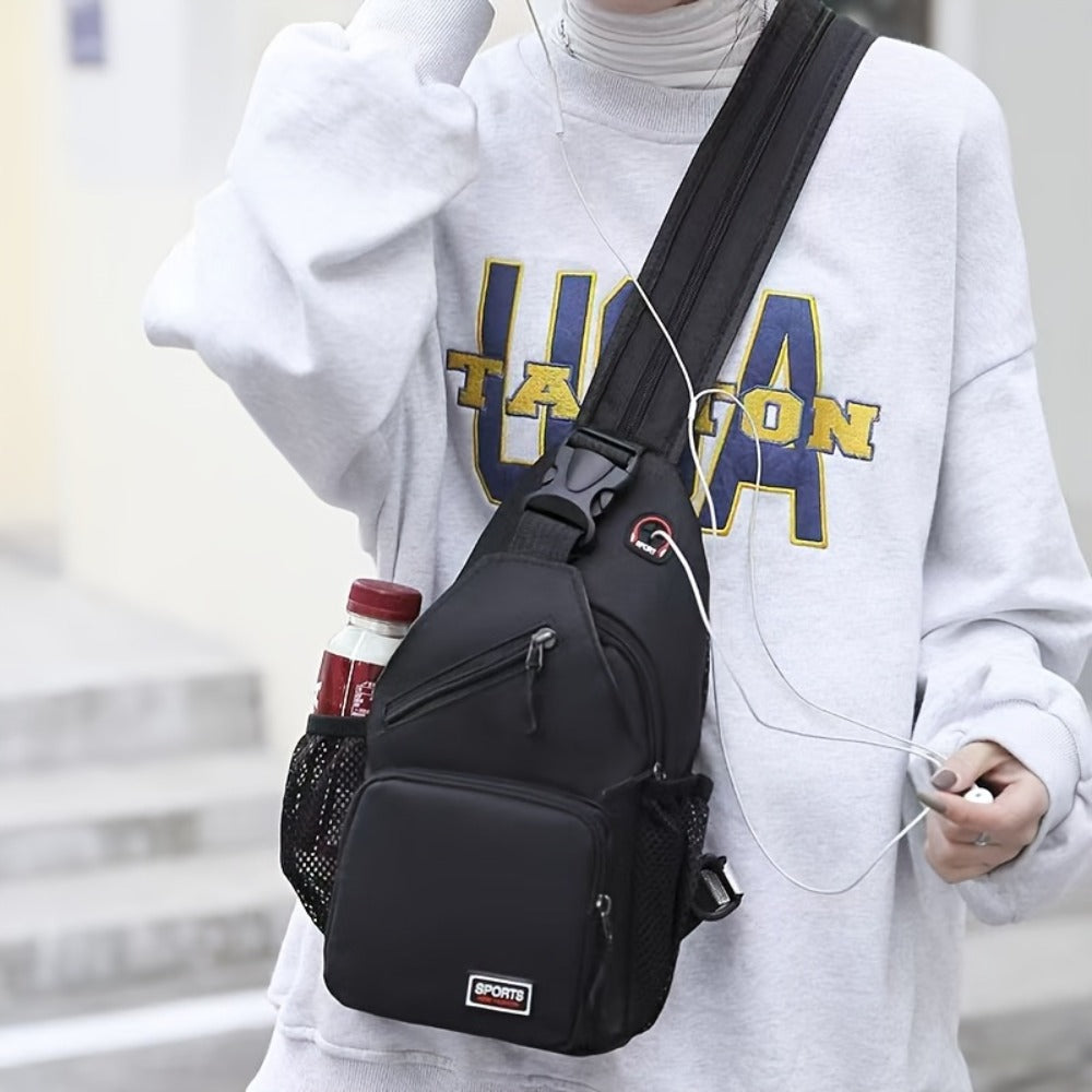Italian-style Crossbody Bag - Large Capacity Convertible Backpack/shoulder Bag with Adjustable Shoulder Strap, Durable Polyester - Suitable for Travel And Daily Commuting - Unisex Backpack, (white/black) Crossbody Bag, Multi-functional Tote Bag
