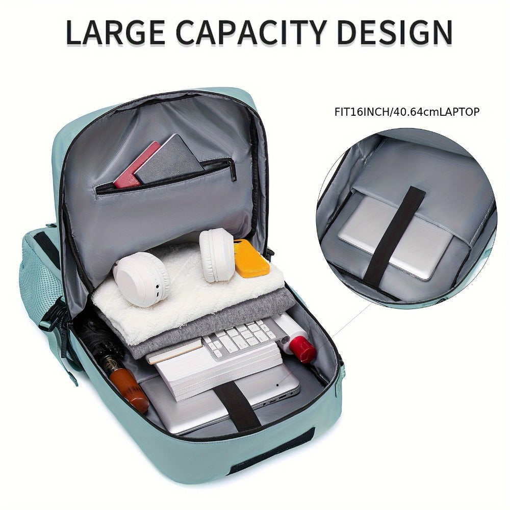 [3-in-1 Convertible Backpack] 3-in-1 Convertible Backpack for Men & Women - Durable, Spacious Business Laptop Bag & Travel Backpack with Shoe Compartment | Ideal for Work, School, Commute, Air Travel | Available in Black & Green - Great Gift for Professio