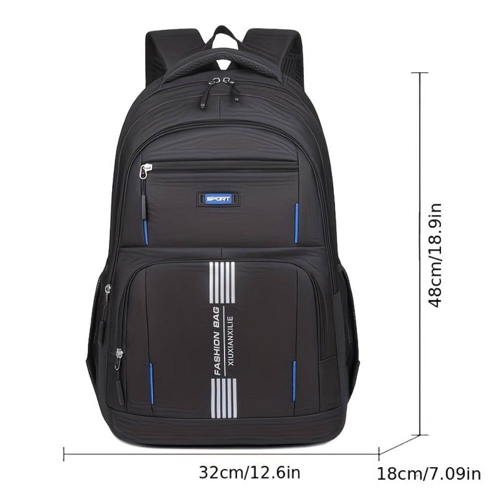 3pcs Men'S Backpacks With Multiple Compartments, Large Capacity, Fashionable Travel Backpacks, Laptop Bags, And Commuting And School Backpacks