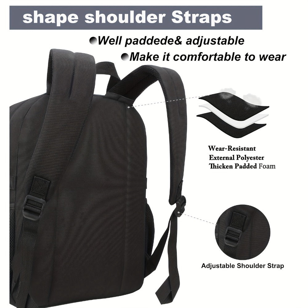 Lightweight Casual Backpack for Men And Women, Large Backpack for School Boys And Girls, Laptop Compartment(Black)