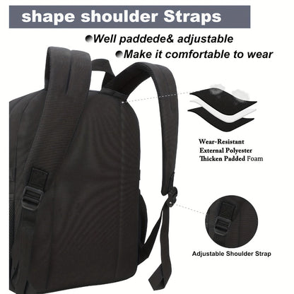 Lightweight Casual Backpack for Men And Women, Large Backpack for School Boys And Girls, Laptop Compartment(Black)